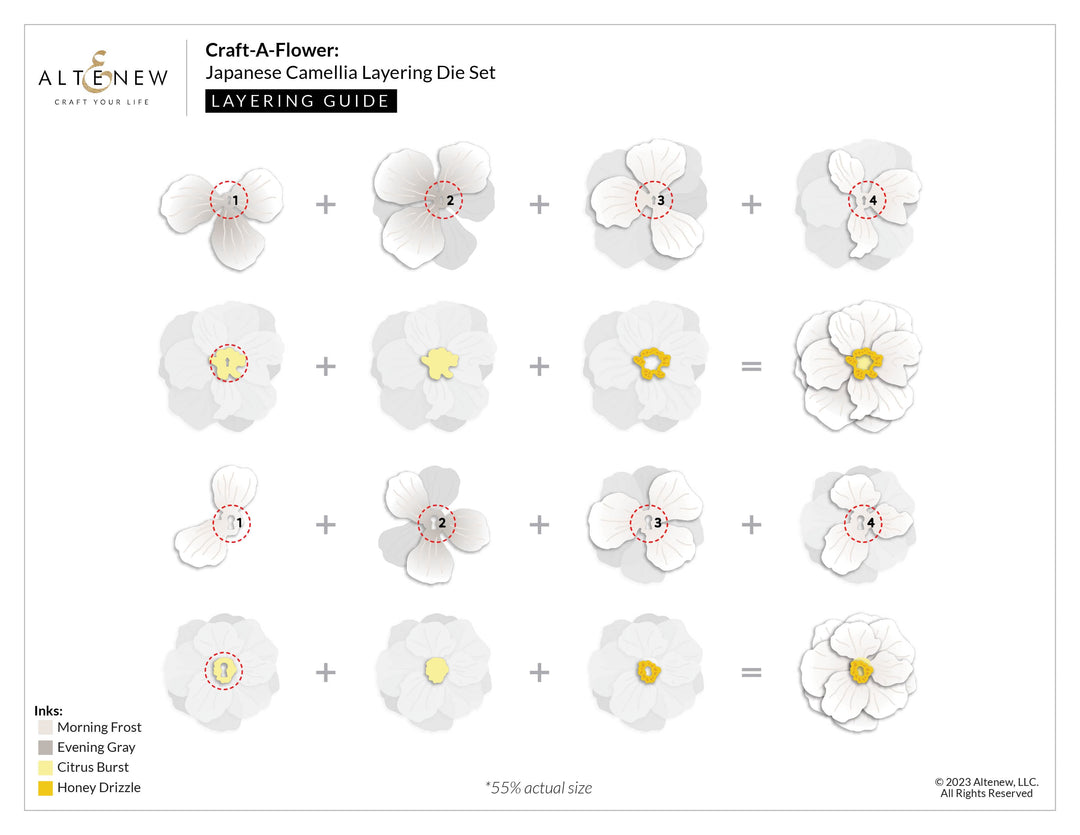 Part A-Glitz Art Craft Co.,LTD Dies Craft-A-Flower: Japanese Camellia Layering Die Set