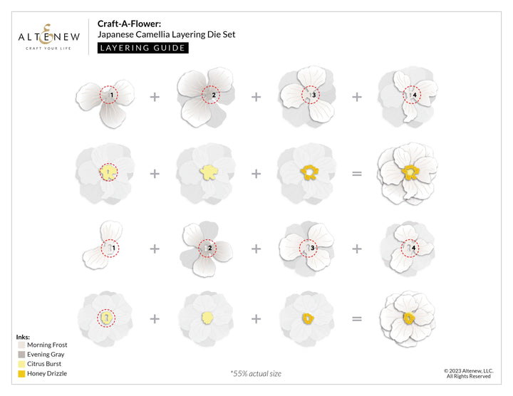 Part A-Glitz Art Craft Co.,LTD Dies Craft-A-Flower: Japanese Camellia Layering Die Set