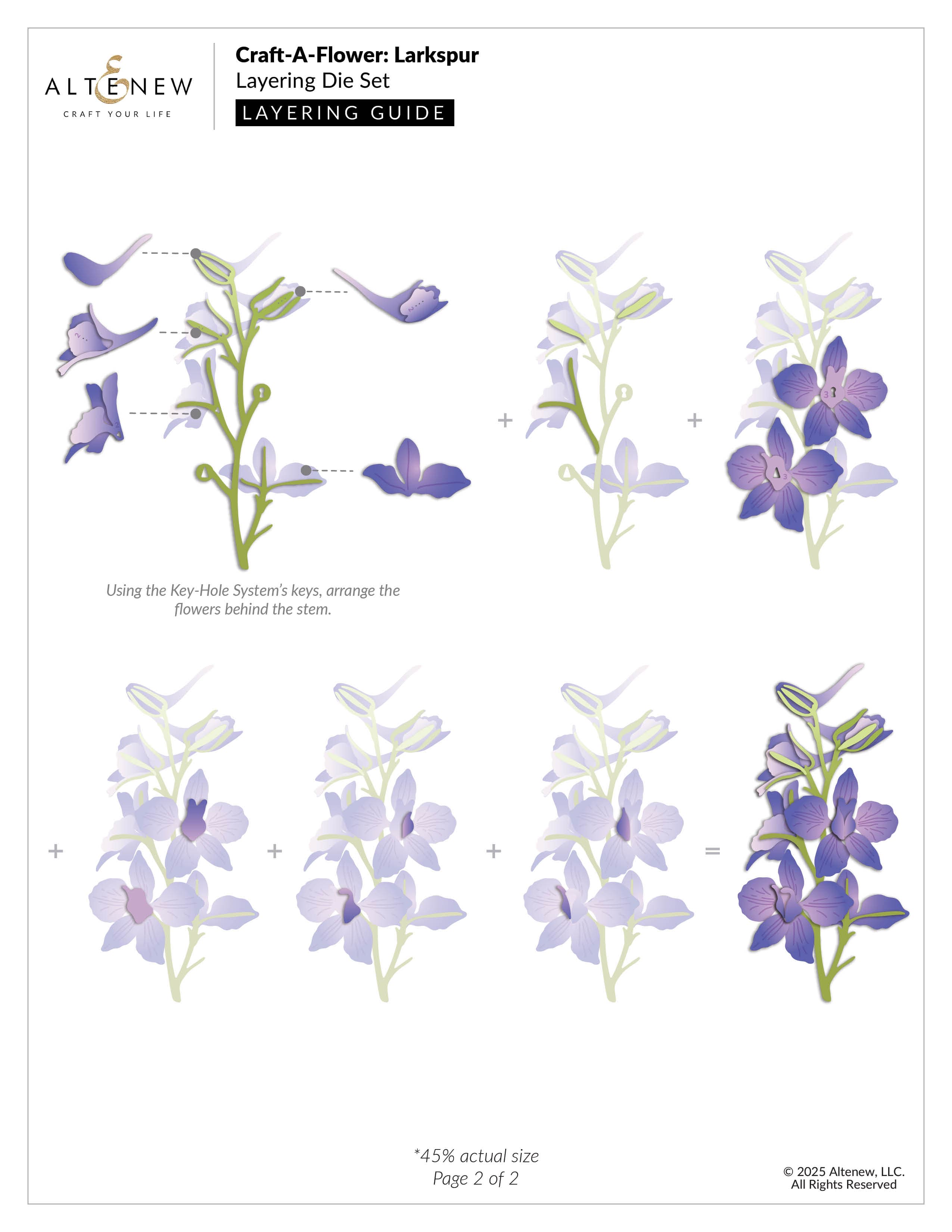 Craft-A-Flower: Larkspur Layering Die Set | Altenew
