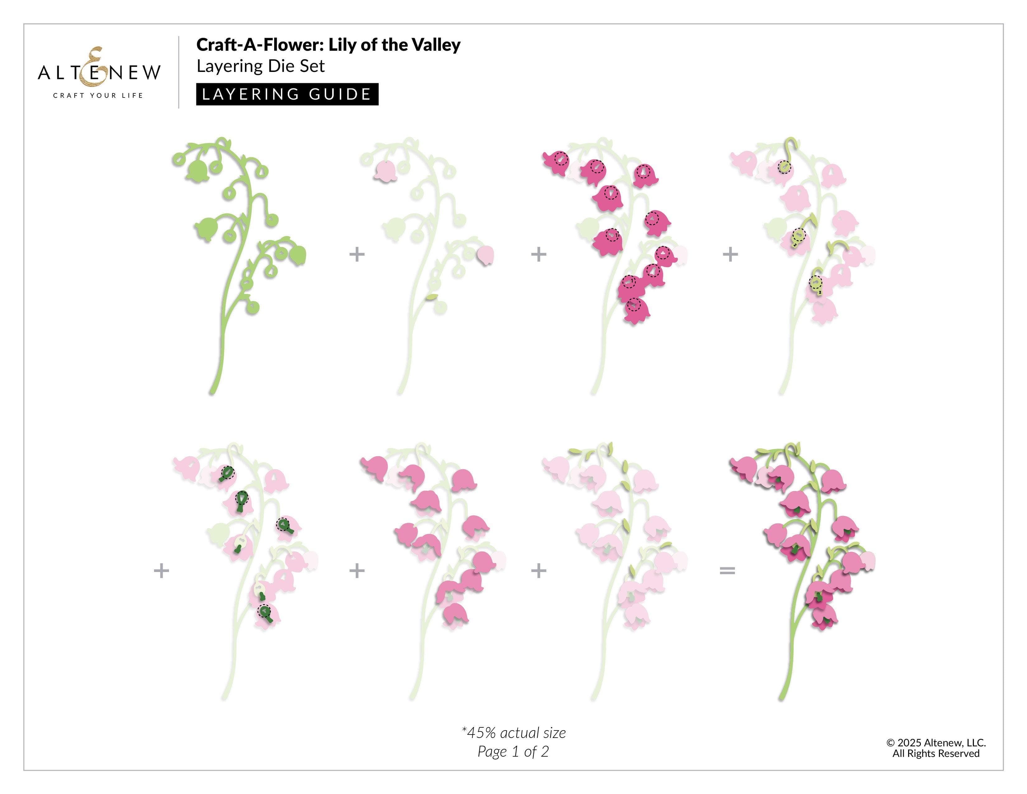 Craft-A-Flower: Lily of the Valley Layering Die Set | Altenew
