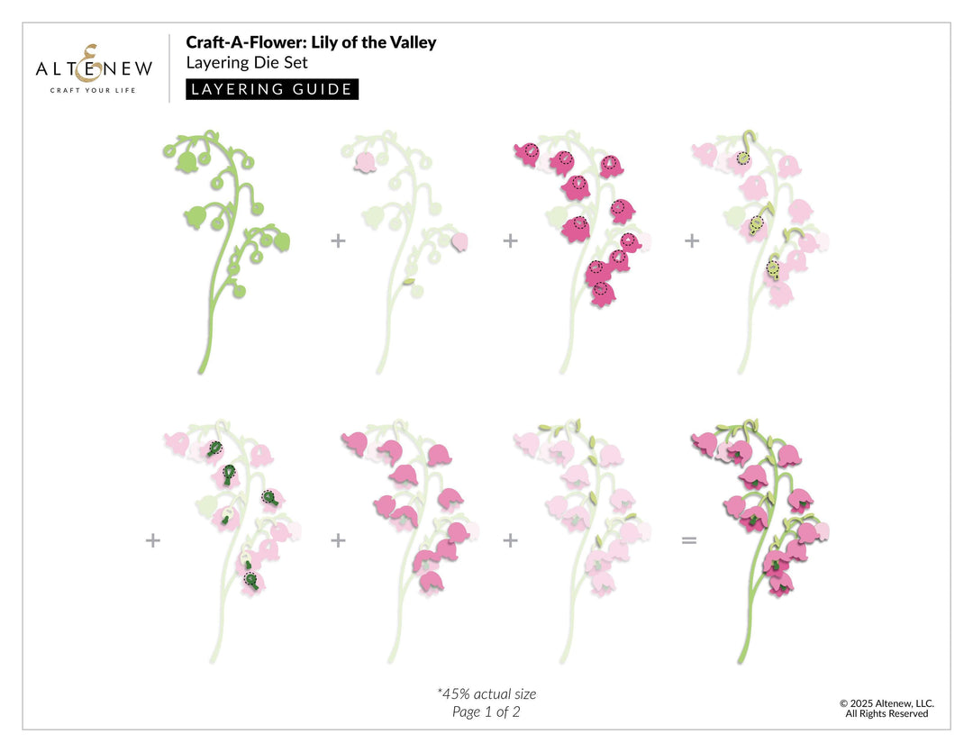 altenew craft a flower lily Craft-A-Flower: Lily of the Valley Layering Die Set