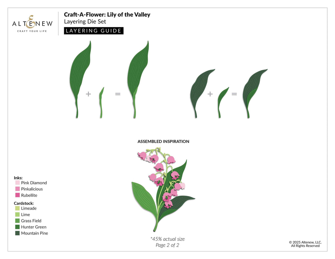 altenew craft a flower lily Craft-A-Flower: Lily of the Valley Layering Die Set