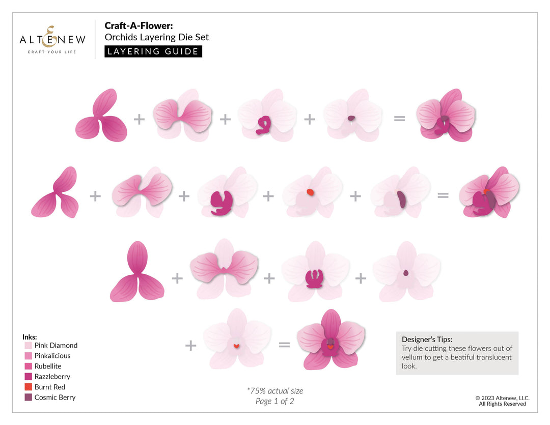Part A-Glitz Art Craft Co.,LTD Dies Craft-A-Flower: Orchids Layering Die Set