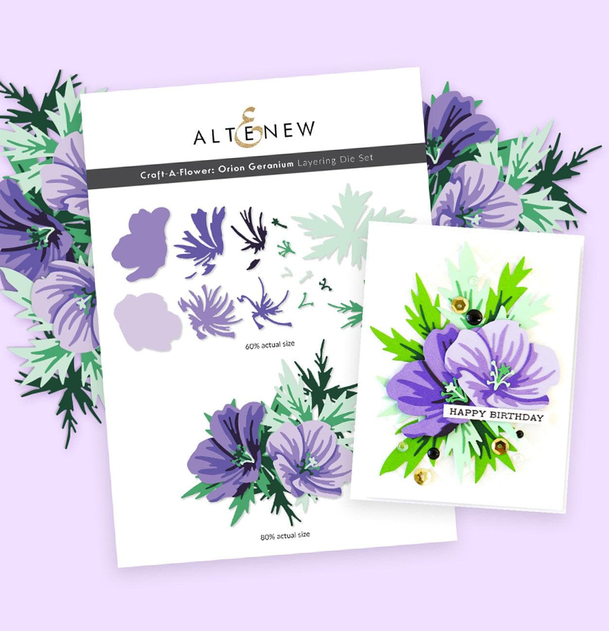 *完成*flower✿様オーダー Craft-A-Flower: Orion Geranium Layering Die Set | Altenew