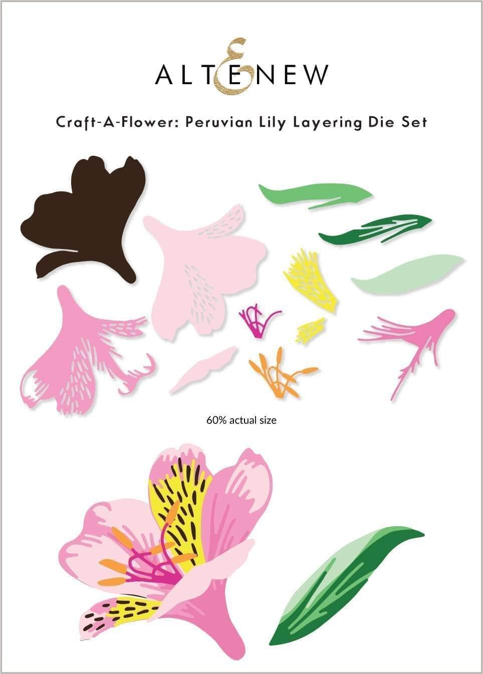 altenew build a flower peruvian lily Craft-A-Flower: Peruvian Lily Layering Die Set
