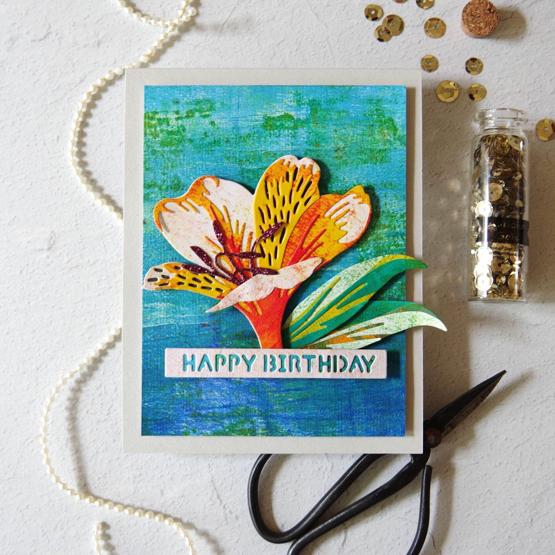 altenew build a flower peruvian lily Craft-A-Flower: Peruvian Lily Layering Die Set