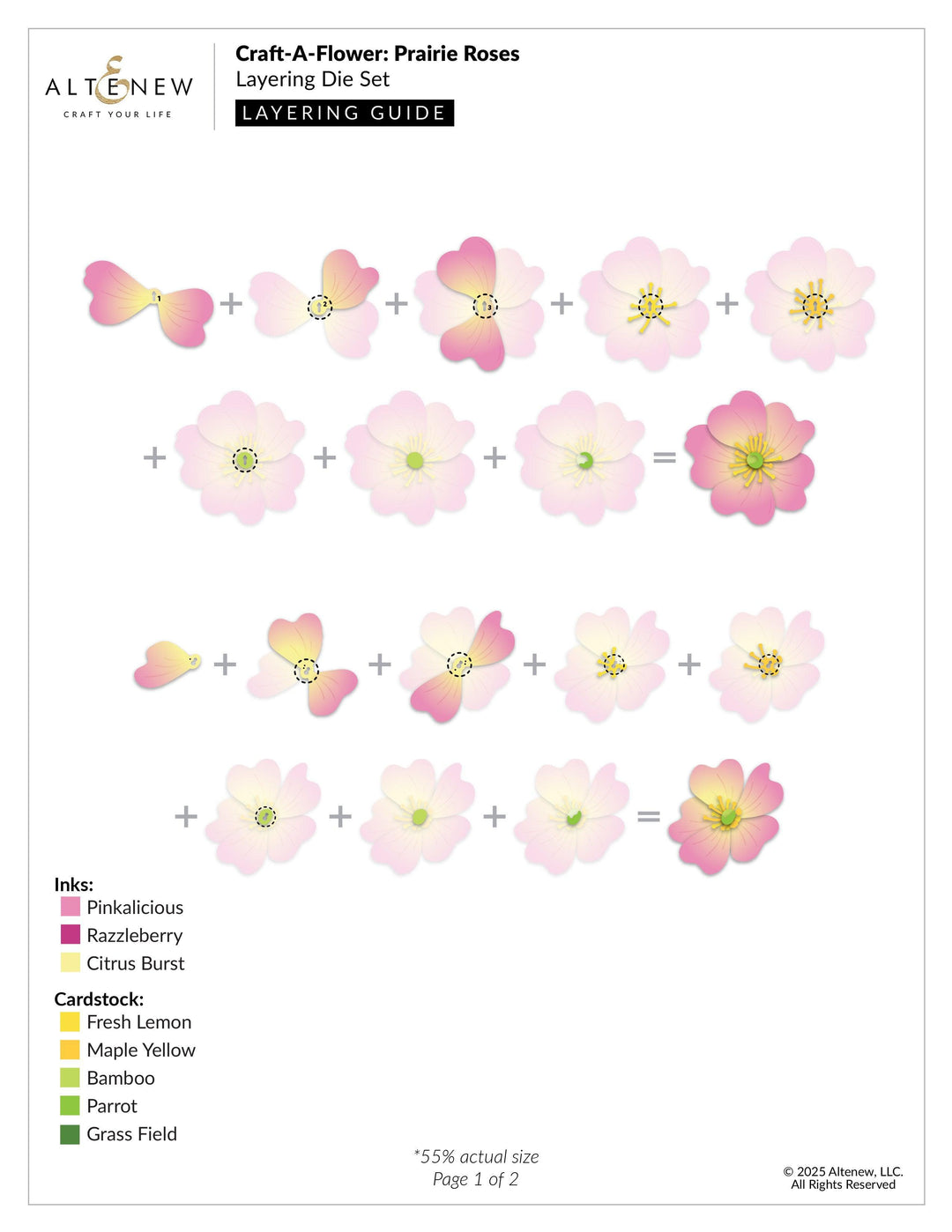 Craft-A-Flower: Prairie Roses Layering Die Set