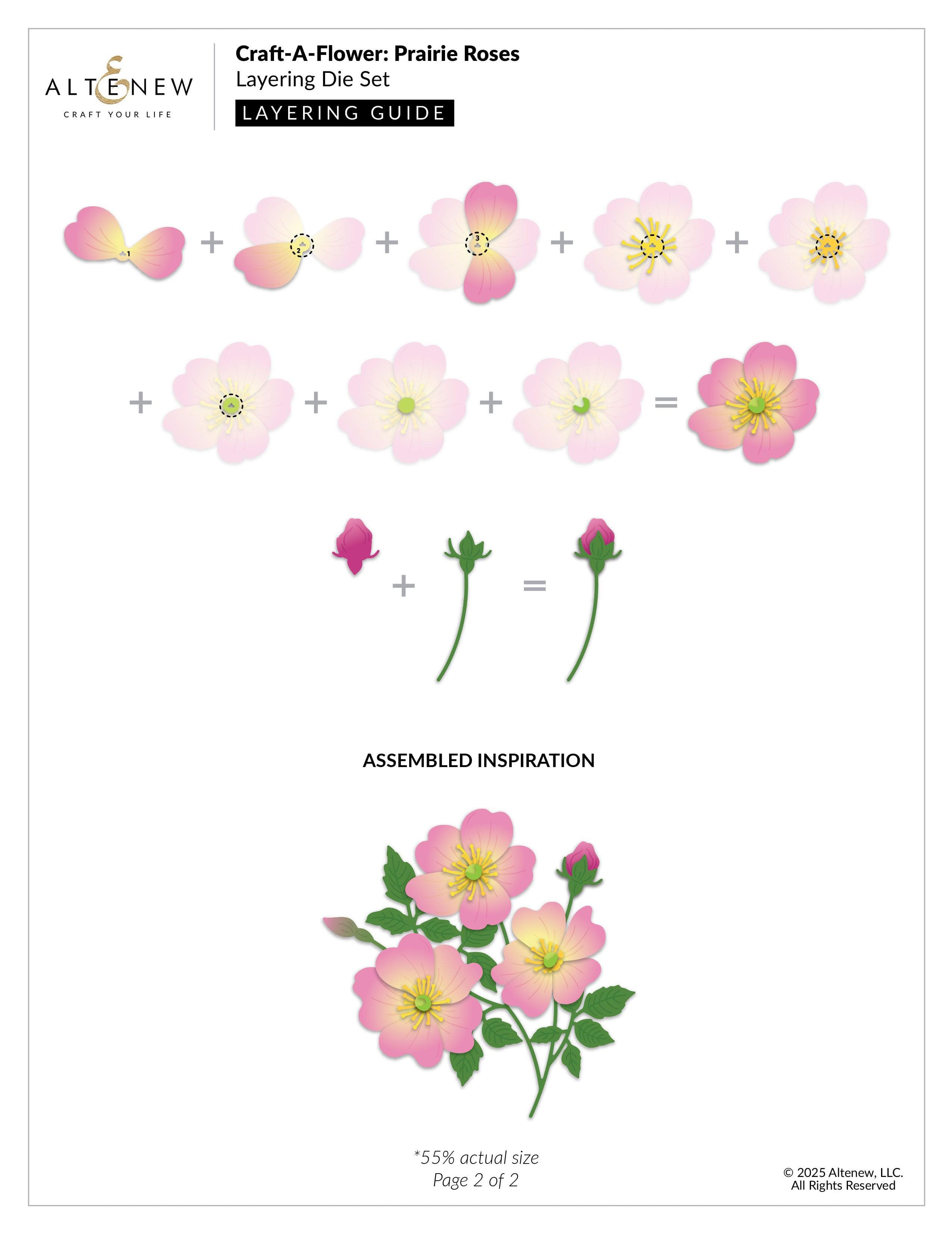 Craft-A-Flower: Prairie Roses Layering Die Set | Altenew