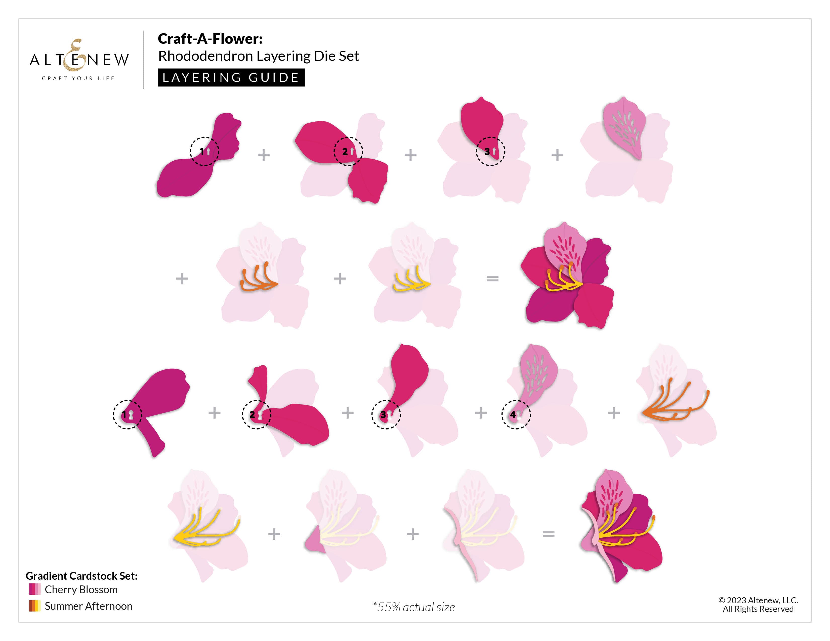 Craft-A-Flower: Rhododendron Layering Die Set | Altenew