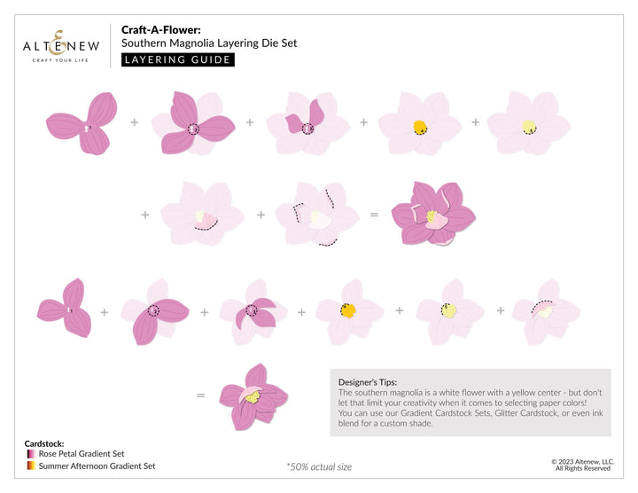 Part A-Glitz Art Craft Co.,LTD Dies Craft-A-Flower: Southern Magnolia Layering Die Set