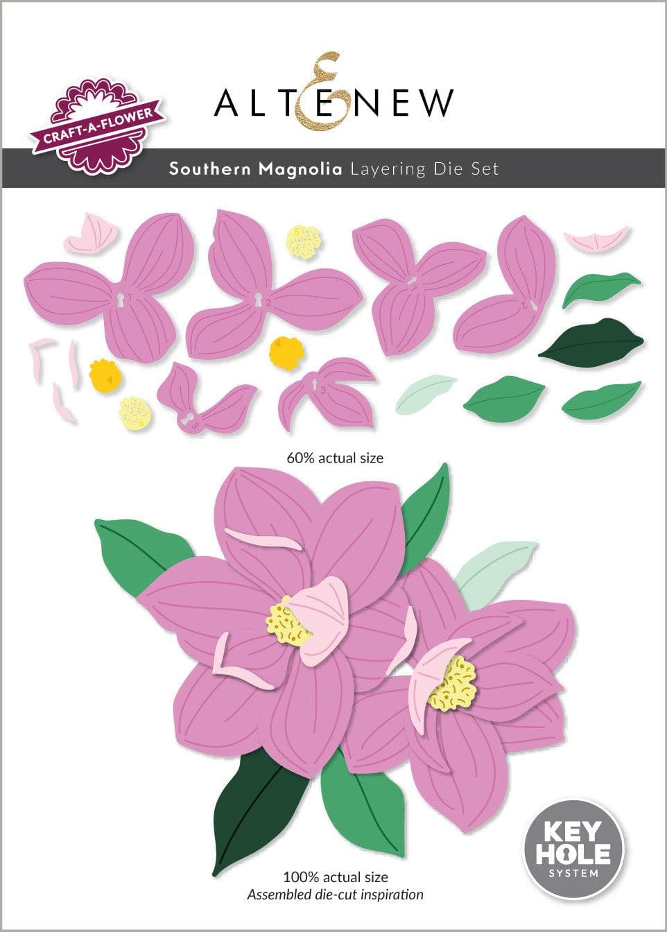 Part A-Glitz Art Craft Co.,LTD Dies Craft-A-Flower: Southern Magnolia Layering Die Set