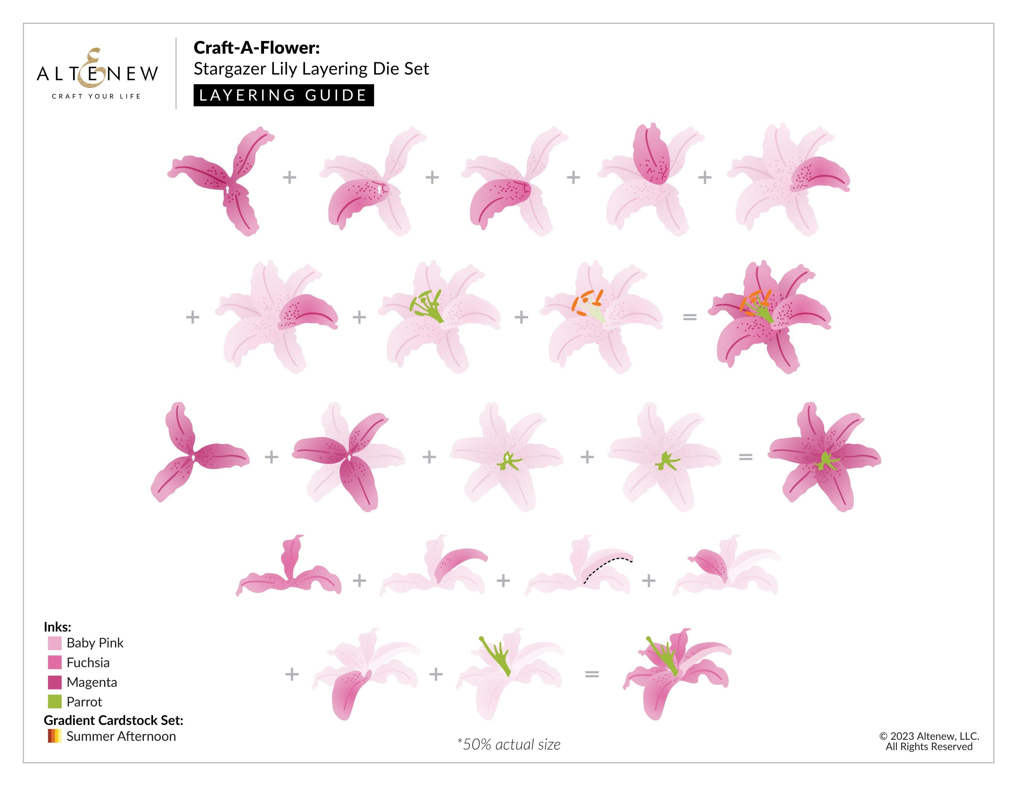 Craft-A-Flower: Stargazer Lily Layering Die Set | Altenew