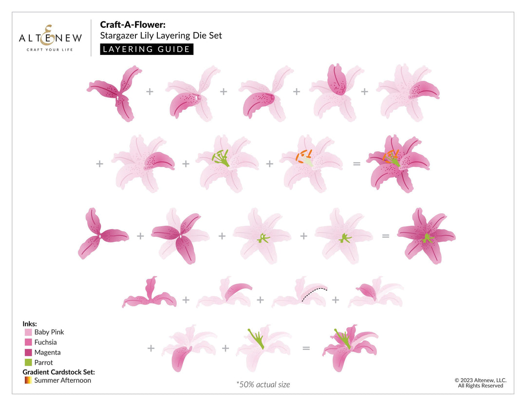 Part A-Glitz Art Craft Co.,LTD Dies Craft-A-Flower: Stargazer Lily Layering Die Set