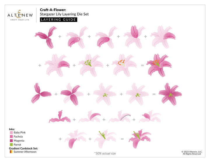 Part A-Glitz Art Craft Co.,LTD Dies Craft-A-Flower: Stargazer Lily Layering Die Set