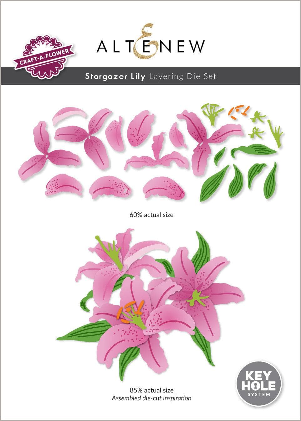 lily flower cut out Craft-A-Flower: Stargazer Lily Layering Die Set