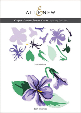 Part A-Glitz Art Craft Co.,LTD Dies Craft-A-Flower: Sweet Violet Layering Die Set
