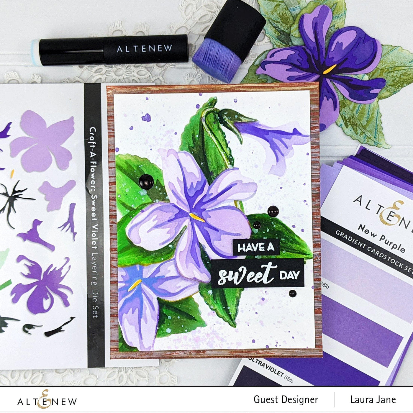 Part A-Glitz Art Craft Co.,LTD Dies Craft-A-Flower: Sweet Violet Layering Die Set