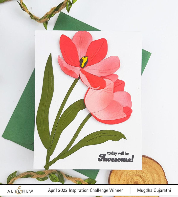 Part A-Glitz Art Craft Co.,LTD Dies Craft-A-Flower: Tulip Full Bloom Layering Die Set