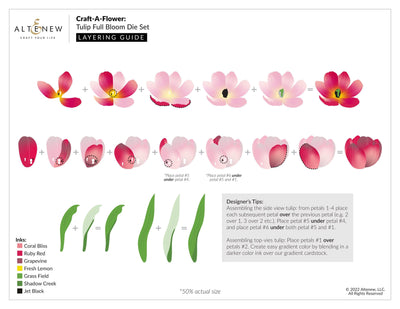 Part A-Glitz Art Craft Co.,LTD Dies Craft-A-Flower: Tulip Full Bloom Layering Die Set
