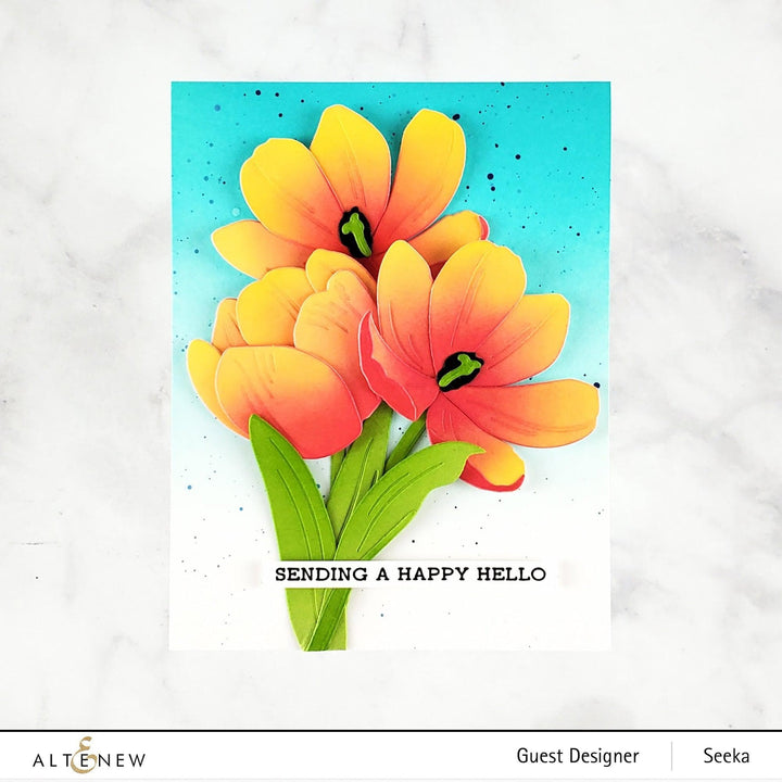 Part A-Glitz Art Craft Co.,LTD Dies Craft-A-Flower: Tulip Full Bloom Layering Die Set