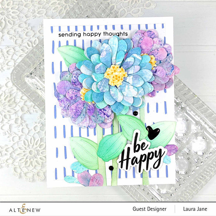 トライアルセット・サンプル Flowers Altenew Craft-A-Flower: Zinnia Die Set
