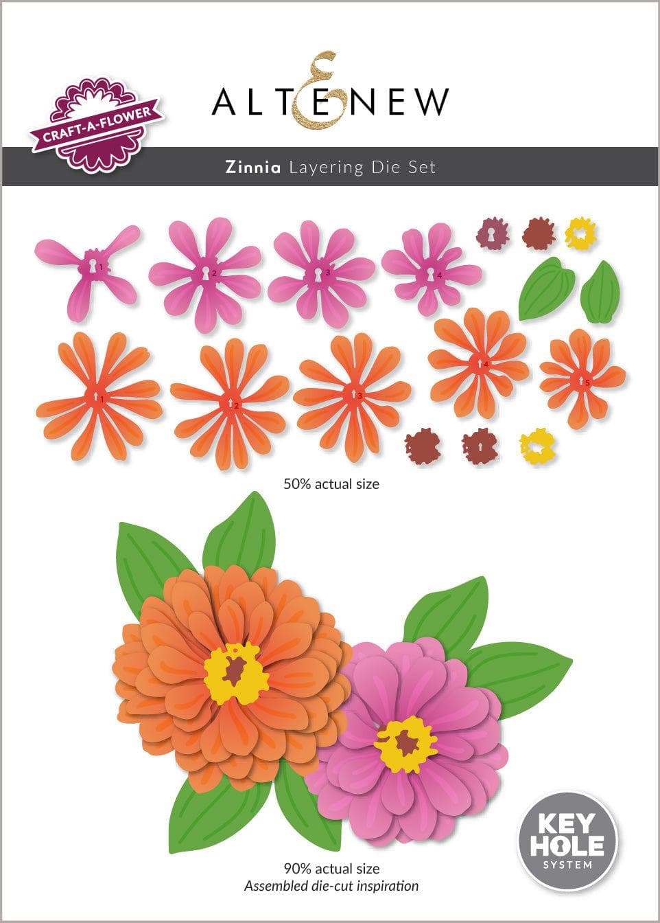 Craft-A-Flower: Zinnia Layering Die Set | Altenew