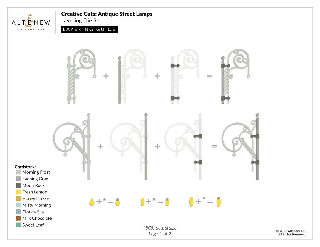 Creative Cuts: Antique Street Lamps Layering Die Set
