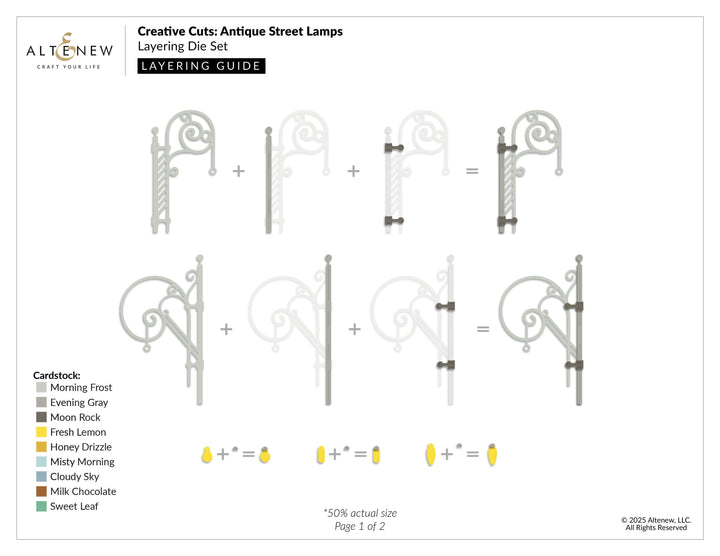 Creative Cuts: Antique Street Lamps Layering Die Set