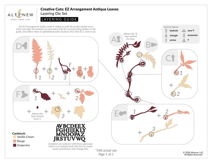 Creative Cuts: EZ Arrangement Antique Leaves Layering Die Set