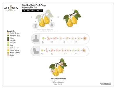 Creative Cuts: Fresh Pears Layering Die Set