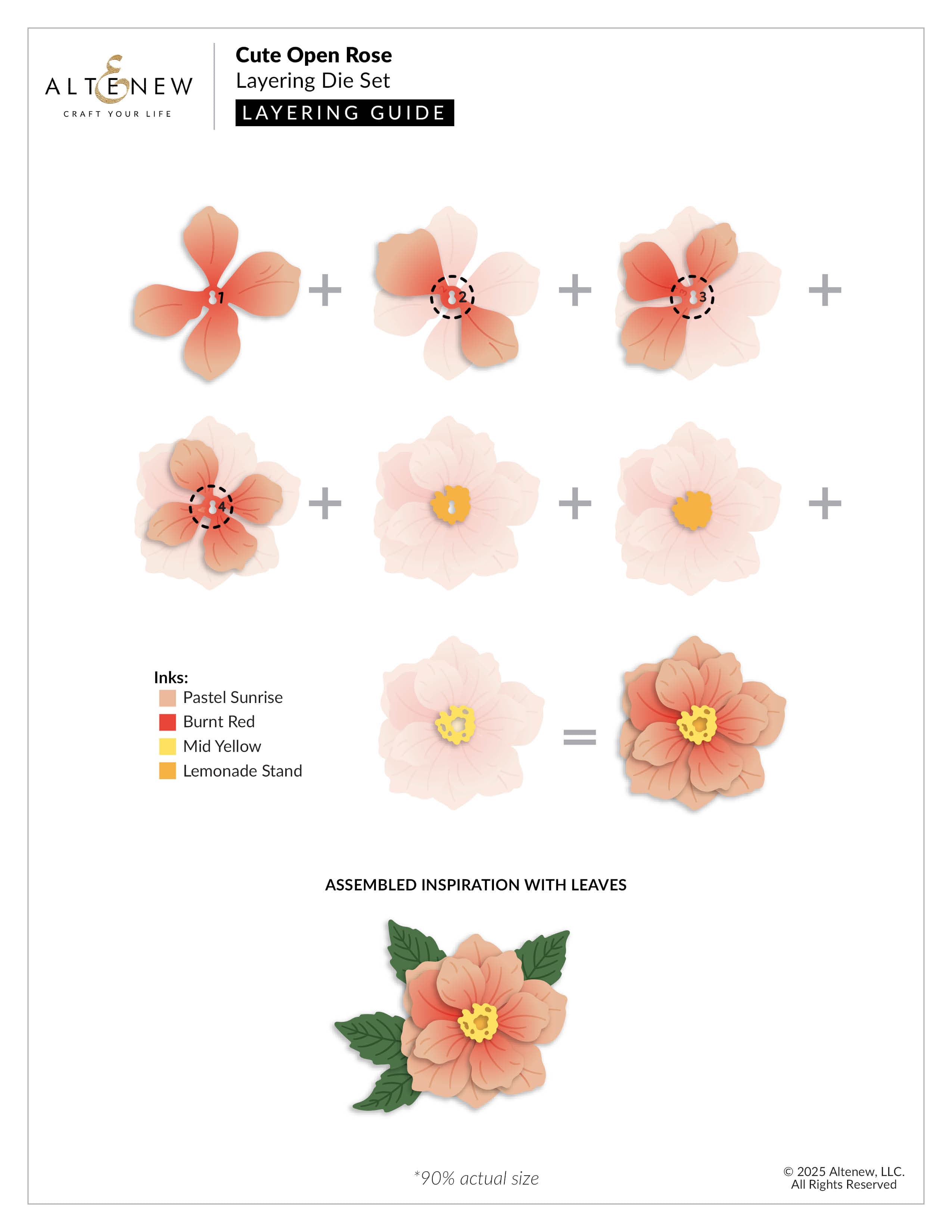 ROSE❣️お月見アレンジ❁⃘*.゜ Cute Open Rose Layering Die Set | Altenew