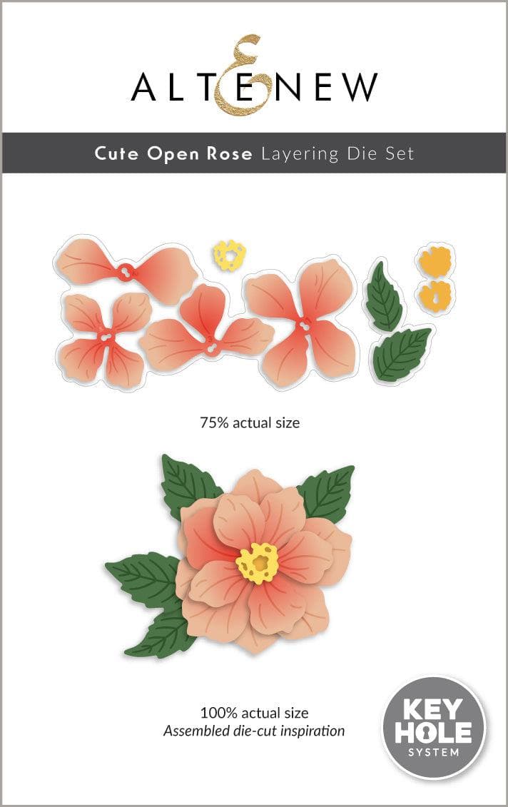 Cute Open Rose Layering Die Set