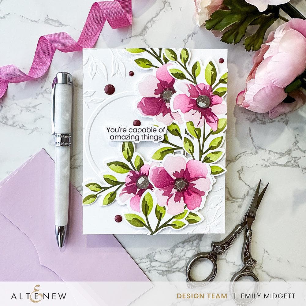 Dynamic Duo: Painted Blossoms Add-On Die Set