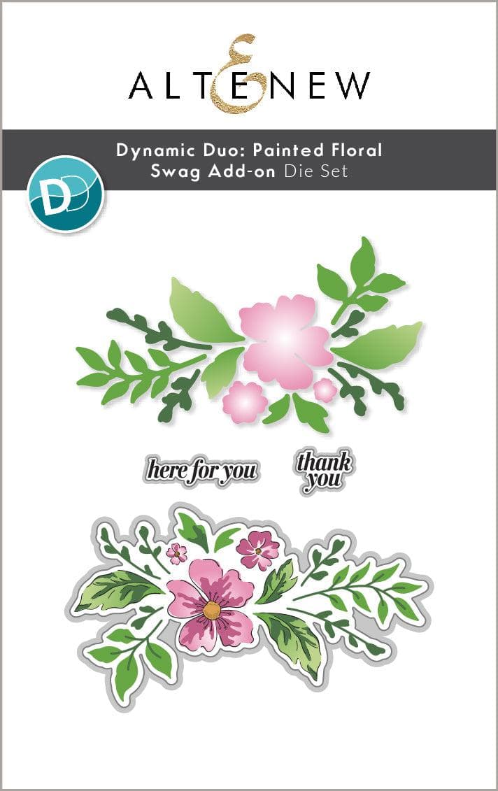 Dynamic Duo: Painted Floral Swag Add-on Die Set