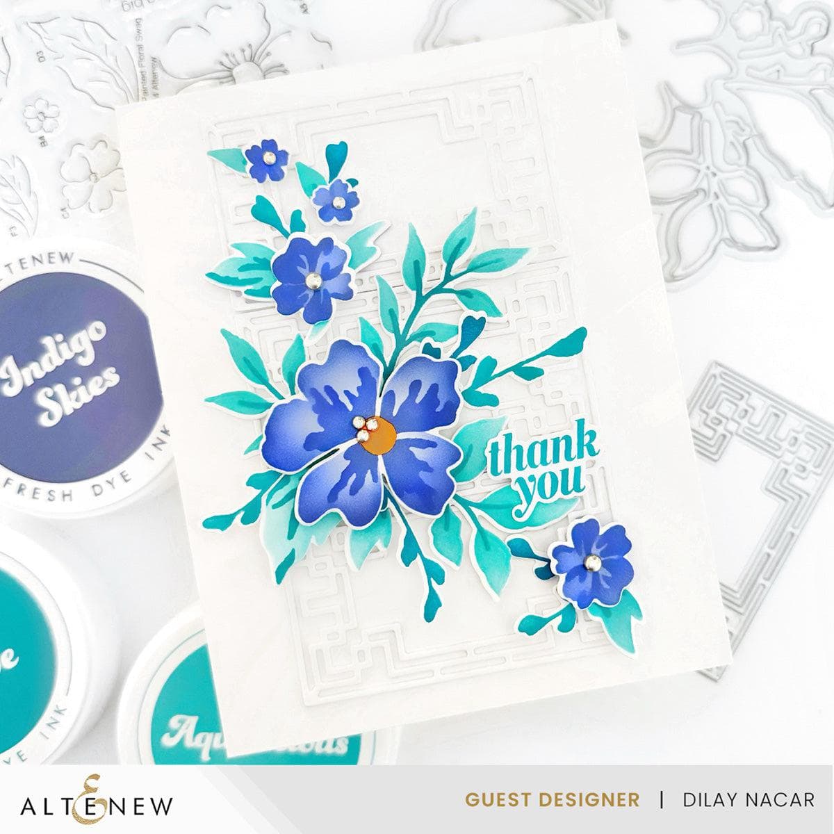 Dynamic Duo: Painted Floral Swag Add-on Die Set