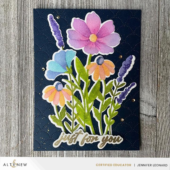 Part A-Glitz Art Craft Co.,LTD Dies Dynamic Duo: Wildflower Bouquet Add-On Die Set