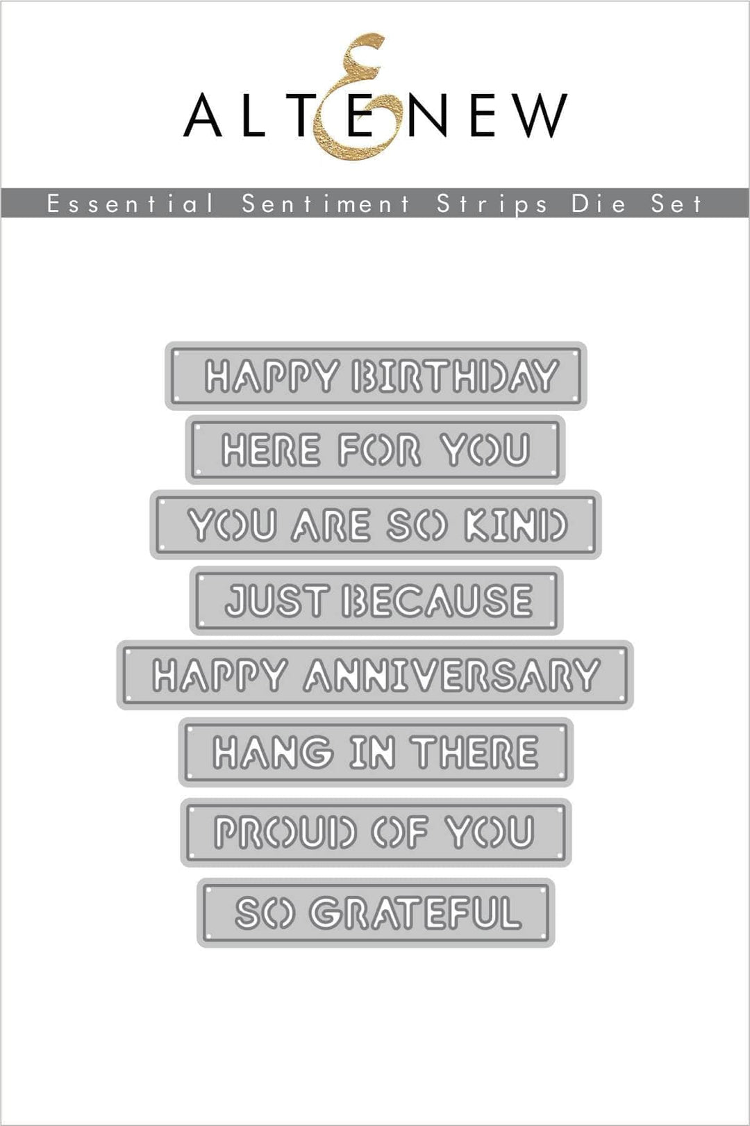 Part A-Glitz Art Craft Co.,LTD Dies Essential Sentiment Strips Die Set