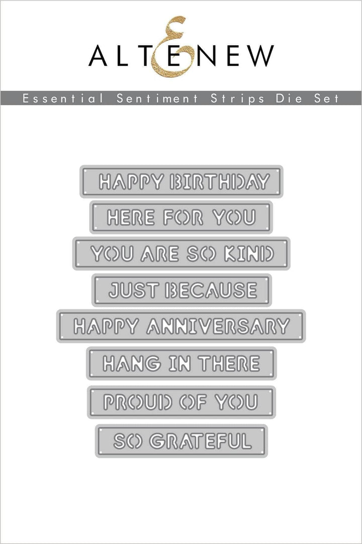 Part A-Glitz Art Craft Co.,LTD Dies Essential Sentiment Strips Die Set