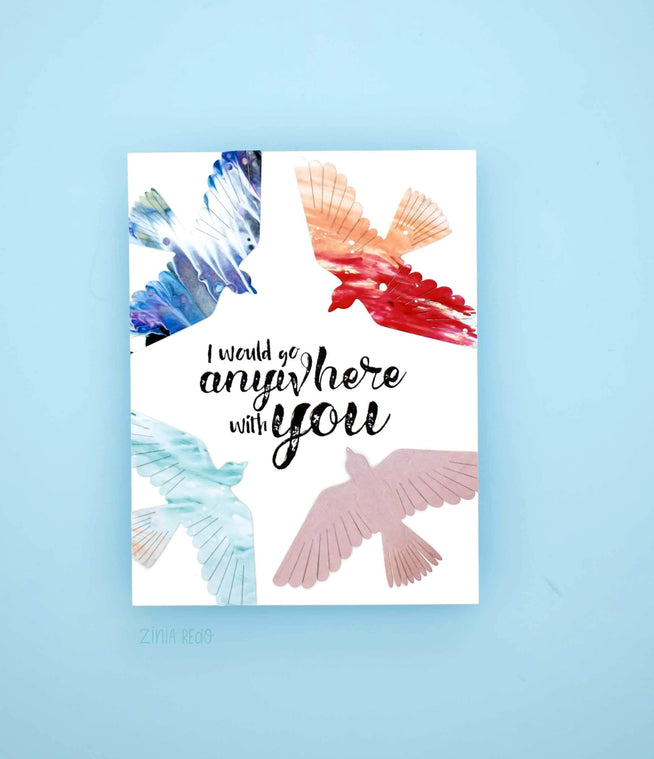 Altenew Feathered Friends die set featuring metal dies to cut out bird and feather shapes for crafting projects.