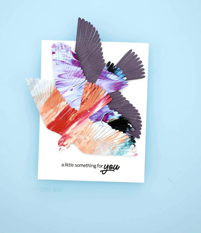Altenew Feathered Friends die set with intricately cut bird and feather designs for craft and card-making projects.