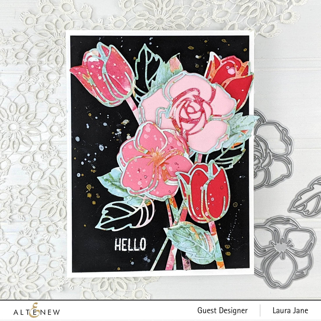 Part A-Glitz Art Craft Co.,LTD Dies Floral Doodles Die Set