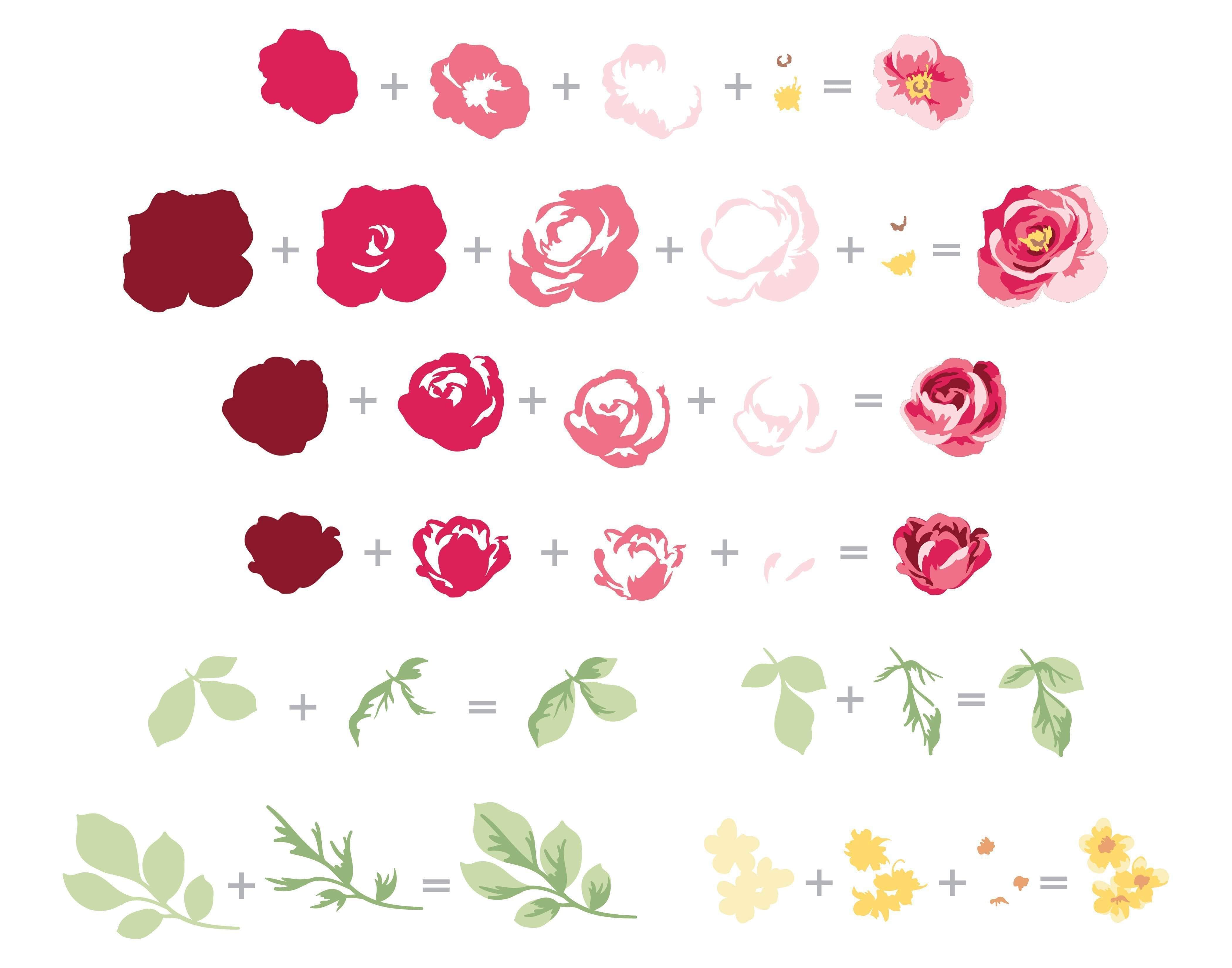 創作人形・眠れる花の標本「最後の花園」 Garden Picks 3D Die Set | Altenew - Layered Flower & Leaf Dies