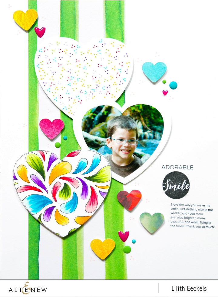 Part A-Glitz Art Craft Co.,LTD Dies Halftone Hearts Nesting Die Set