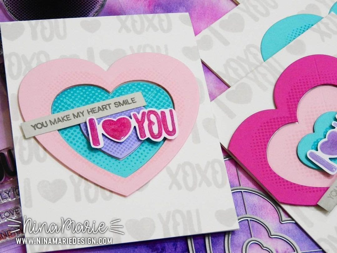 Part A-Glitz Art Craft Co.,LTD Dies Halftone Hearts Nesting Die Set