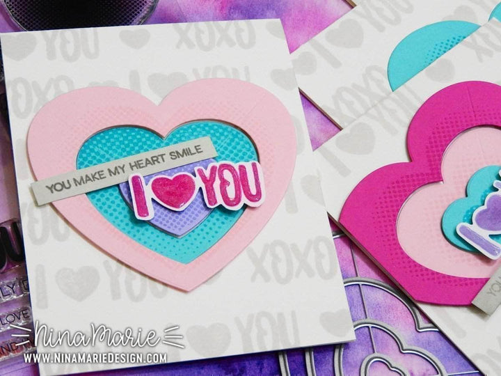 Part A-Glitz Art Craft Co.,LTD Dies Halftone Hearts Nesting Die Set
