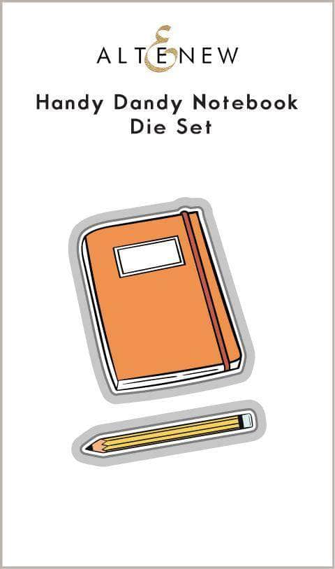 Altenew Handy Dandy Notebook die set with metal dies for creating notebook and journal shapes for paper crafts.
