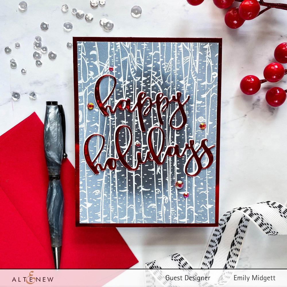 Part A-Glitz Art Craft Co.,LTD Dies Happy Holidays Script Die Set