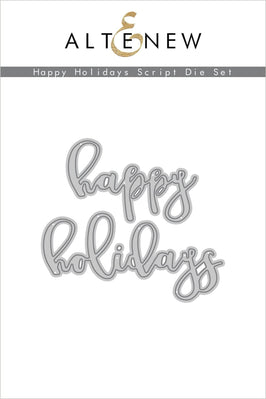 Part A-Glitz Art Craft Co.,LTD Dies Happy Holidays Script Die Set
