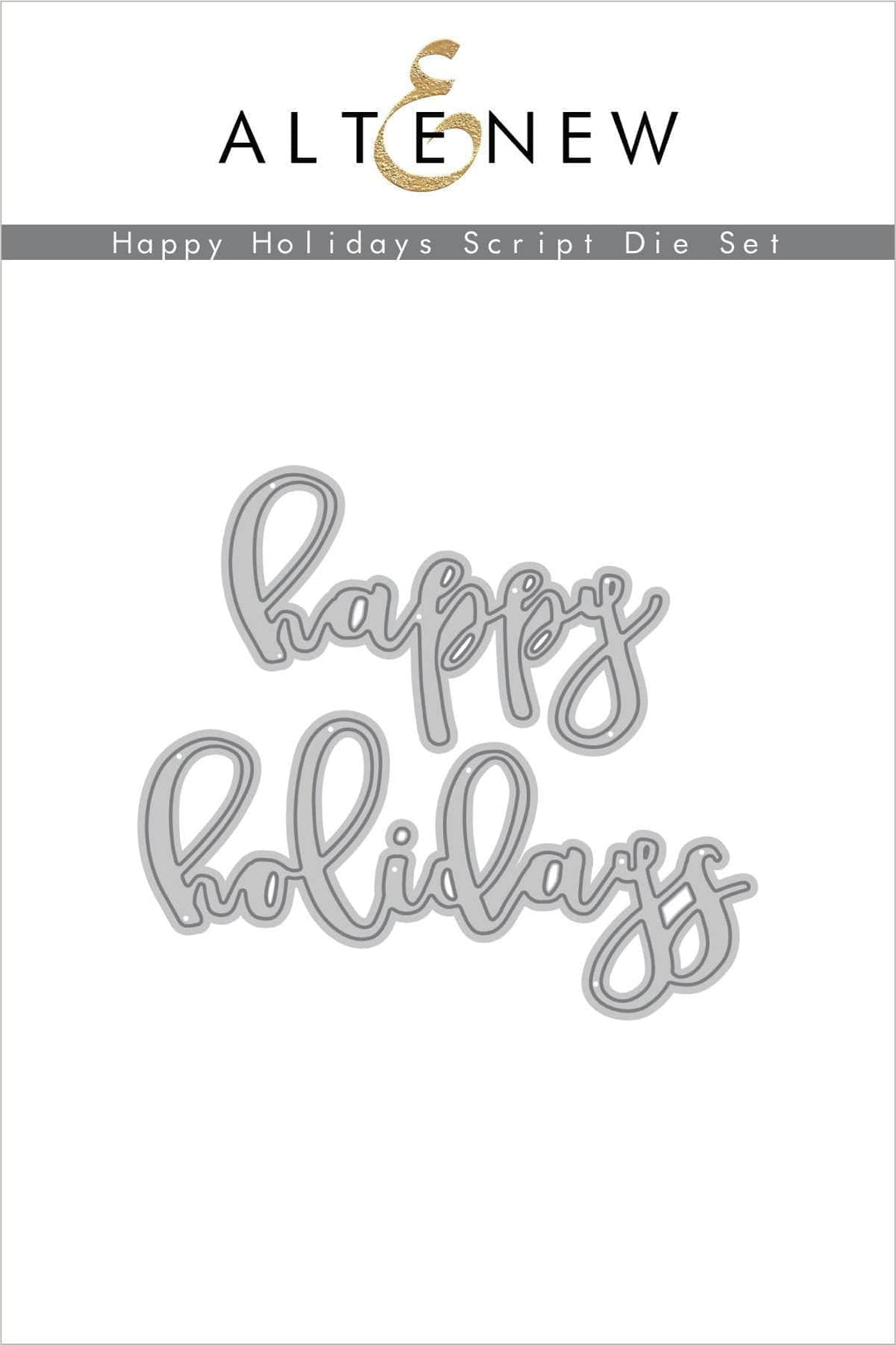 Part A-Glitz Art Craft Co.,LTD Dies Happy Holidays Script Die Set