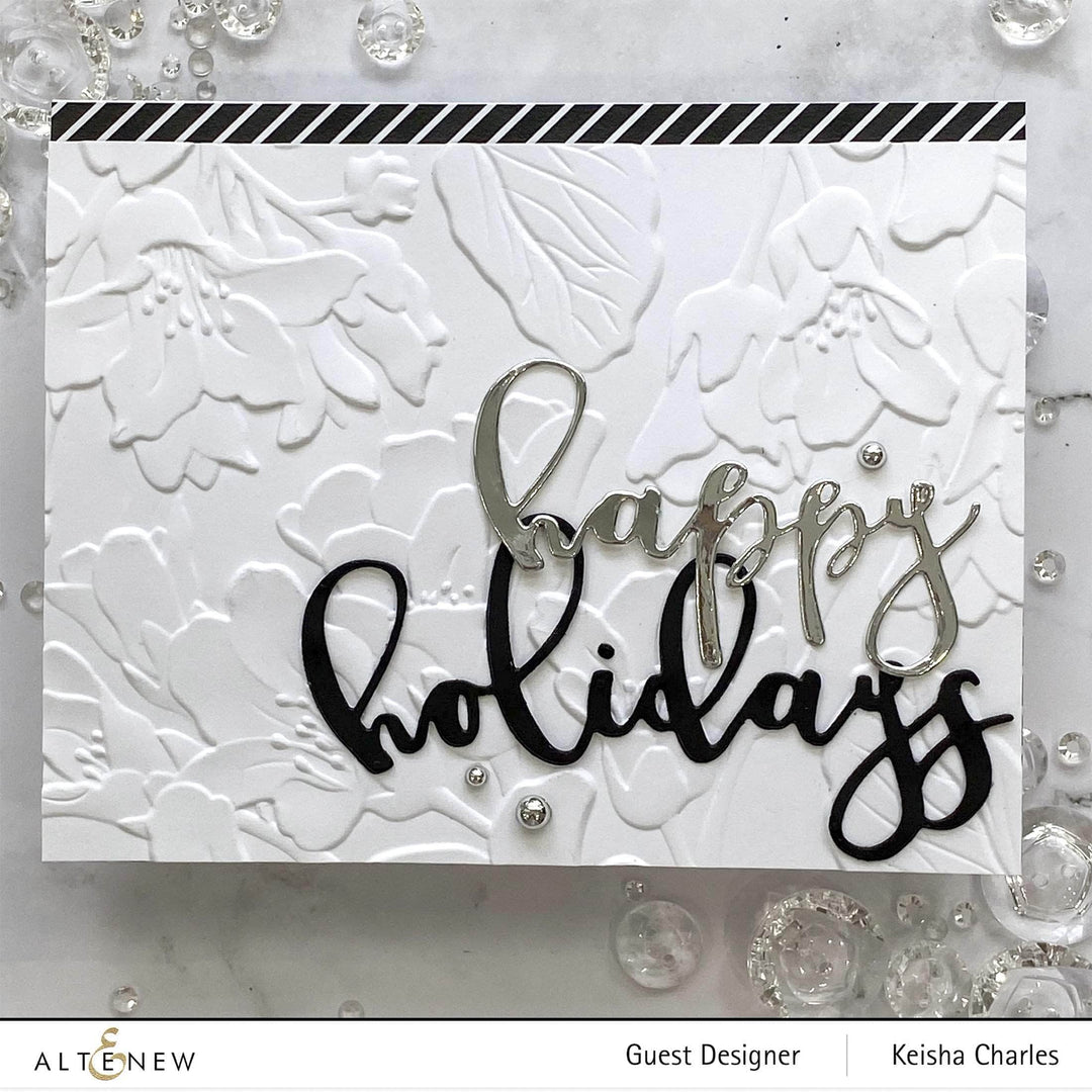 Part A-Glitz Art Craft Co.,LTD Dies Happy Holidays Script Die Set